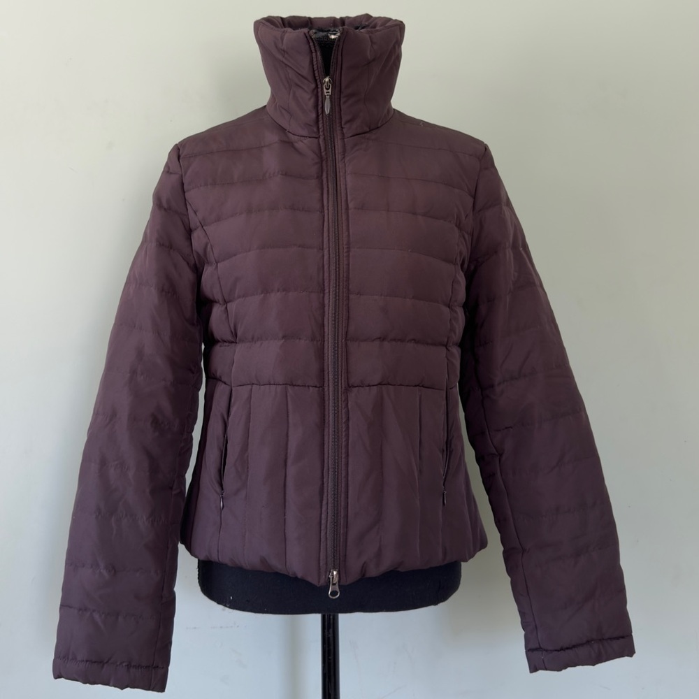 Kenneth Cole Reaction Women's Quilted Puffer Jacket - Plum Sz Medium‎